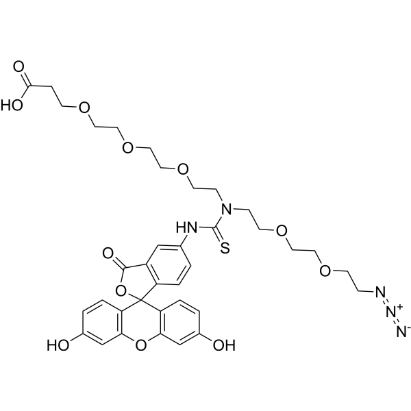 N-(Azido-PEG2)-N-Fluorescein-PEG3-acid 2086689-04-3